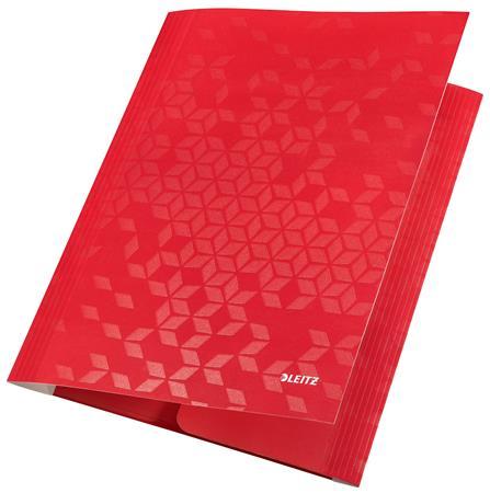 Dosky na dokumenty, 15 mm, kartónové, LEITZ "Wow", červená