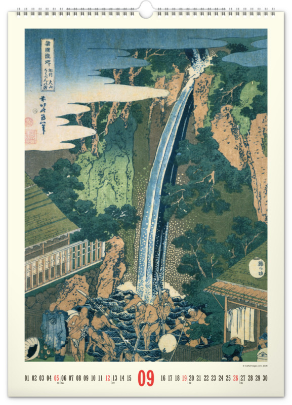 NOTIQUE Nástenný kalendár Vintage plagáty – japonské umenie 2027, 33 x 46 cm 9