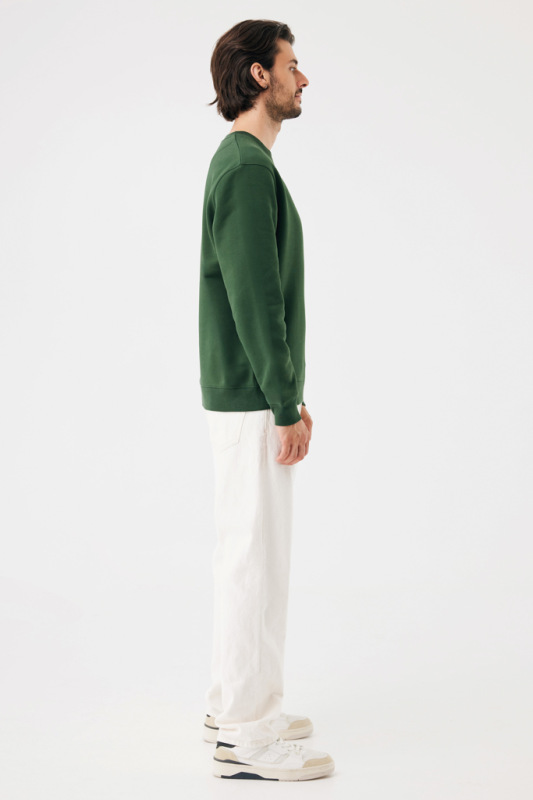 IQONIQ Toria Unisex mikina s okrúhl. výstrihom z rec. bavlny forest green M 6