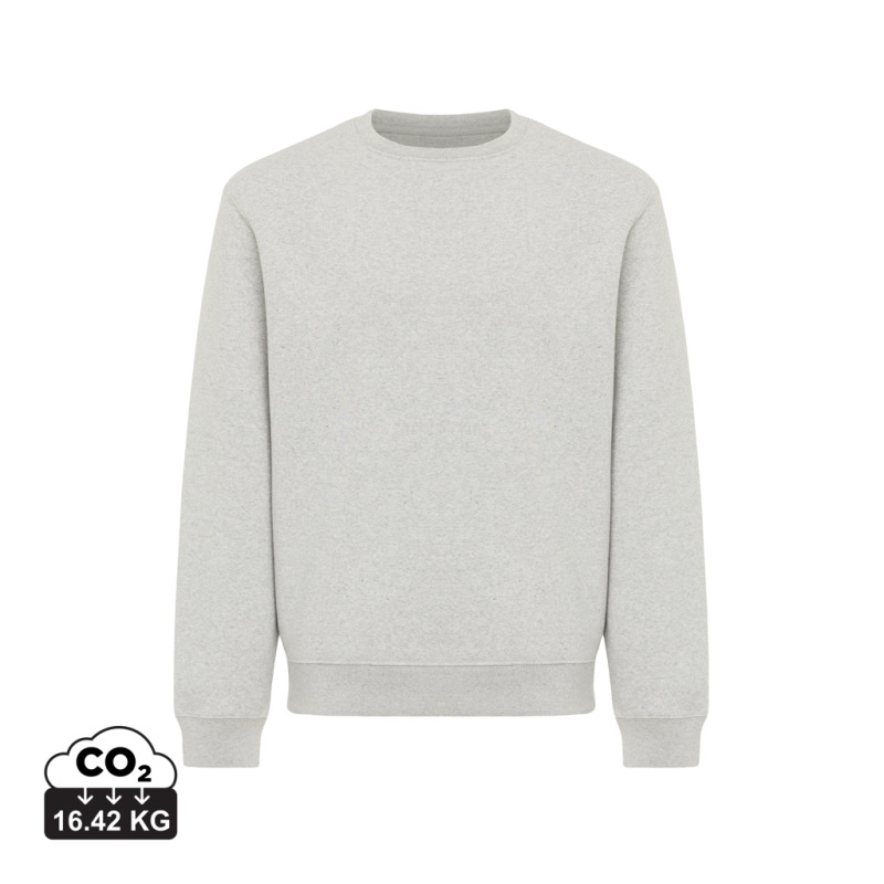 IQONIQ Toria Unisex mikina s okrúhl. výstrihom z rec. bavlny light heather grey XXXL