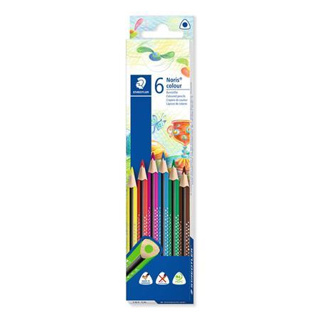 Farebné ceruzky, trojhranné, STAEDTLER "Noris Colour", 6 farieb