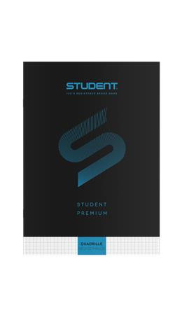 Zošit, A4, štvorčekový, 32 listov, ICO "Student Premium", čierny 7