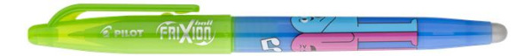 Roller, 0,35 mm, odstrániteľné písmo, s vrchnákom, PILOT "Frixion Ball Friends", svetlozel 1