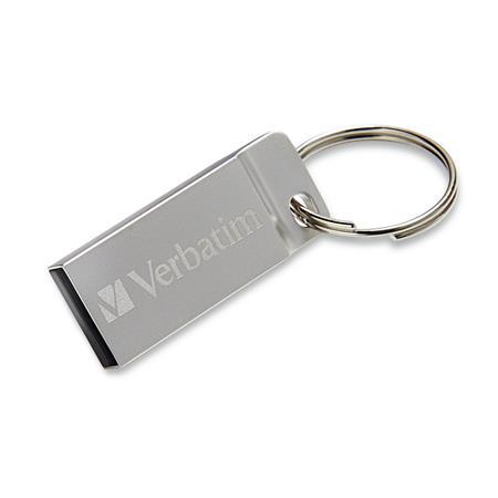 USB kľúč, 64GB, USB 2.0,  VERBATIM "Executive Metal", strieborná