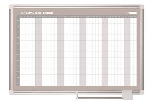 Ročná plánovacia tabuľa, magnetická, 90x60 cm, VICTORIA