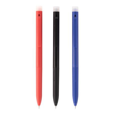 Gélové pero, displej, 0,5 mm, stláčací mechanizmus, gumovateľné, APLI "Erasable", mix fari 3