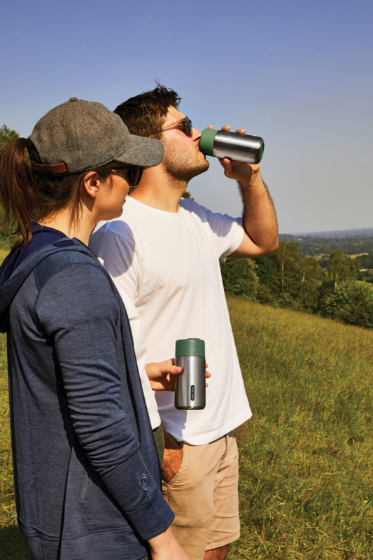 Cestovný nerezový termo hrnček 340ml Black+Blum olivovo zelená 9