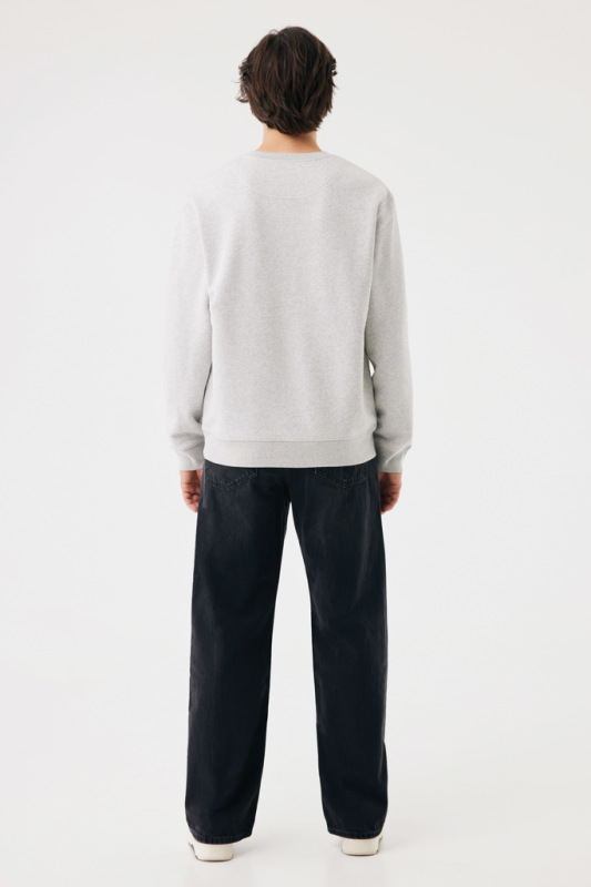 IQONIQ Toria Unisex mikina s okrúhl. výstrihom z rec. bavlny light heather grey XXS 13