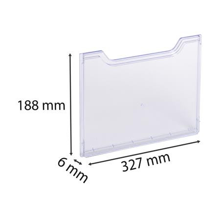Predný panel k držiakom na katalógy, A4, ležatý, EXACOMPTA "Office", priehľadný 3