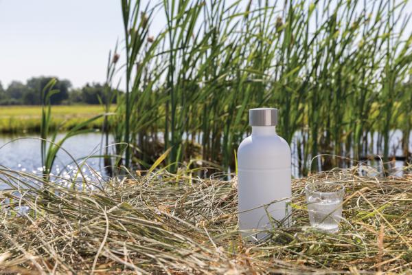 Fľaša Soda na sýtené nápoje z RCS recyklovaného hliníka biela 10