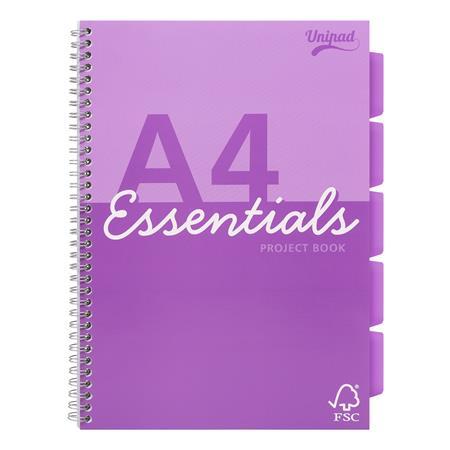 Špirálový zošit, A4, linajkový, 100 listov, PUKKA PAD "Unipad Essentials Project Book", mi