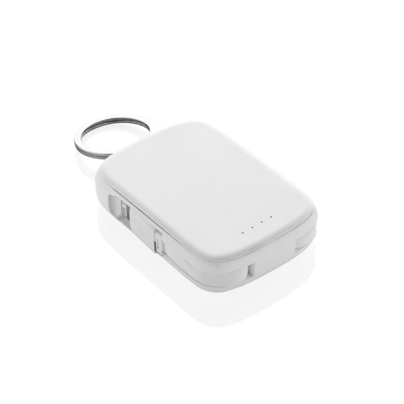 Nexo RCS kľúčenka s powerbankou 2000 mAh a int. káblami biela 1
