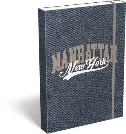 Box na zošity, A4, LIZZYSULI, Manhattan New York, denim