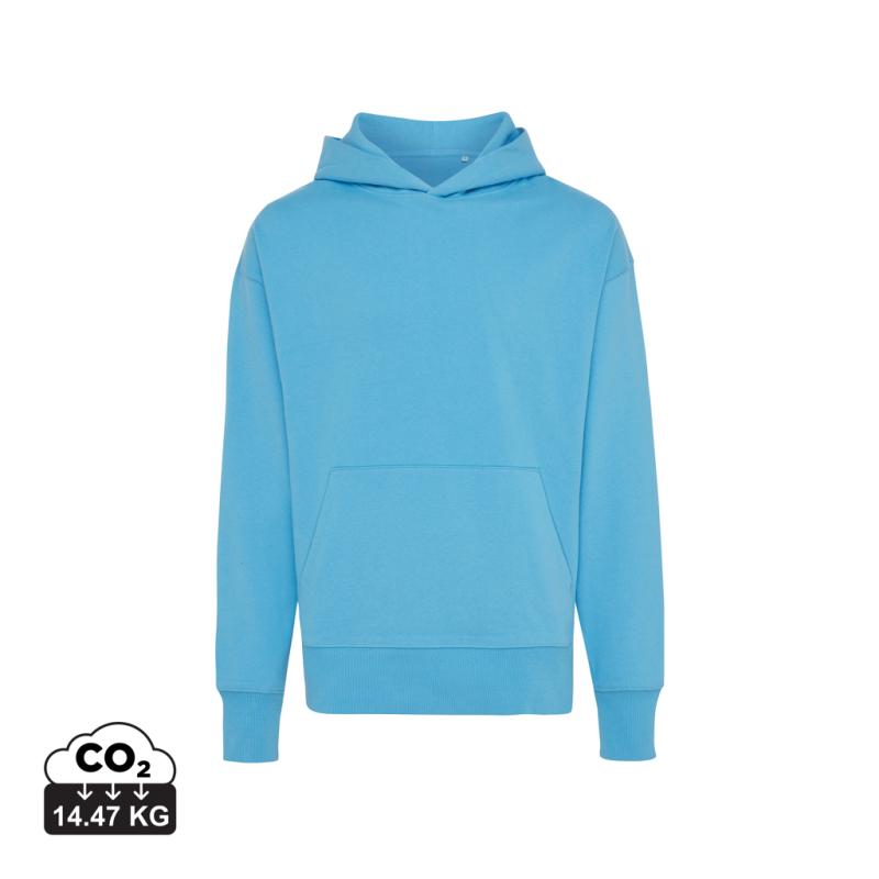 Mikina s kapucňou Iqoniq Yoho relaxed fit z recykl. bavlny tranquil blue S