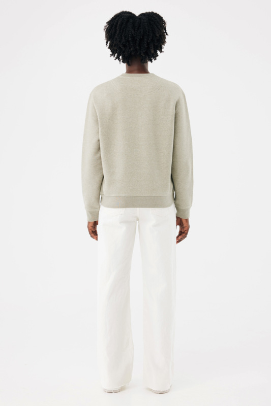 IQONIQ Toria Unisex mikina s okrúhl. výstrihom z rec. bavlny light heather green S 13