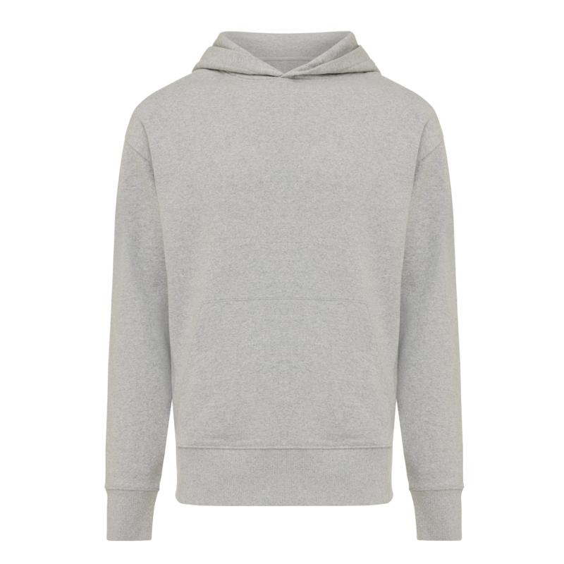 Mikina s kapucňou Iqoniq Yoho relaxed fit z recykl. bavlny heather grey XS 1