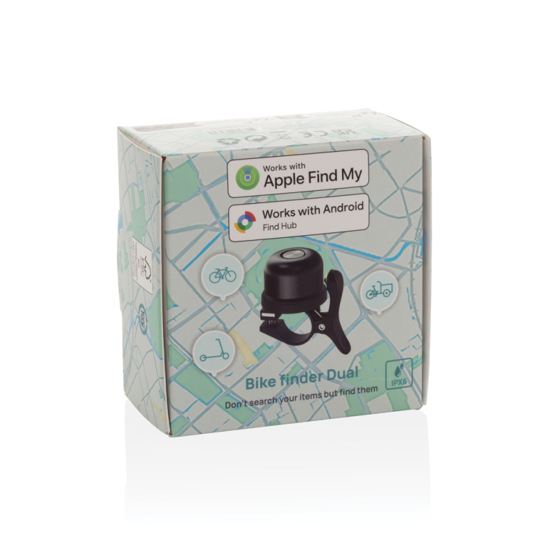 Bike Finder Dual zvonček na bicykel s glob. sledovaním čierna 4