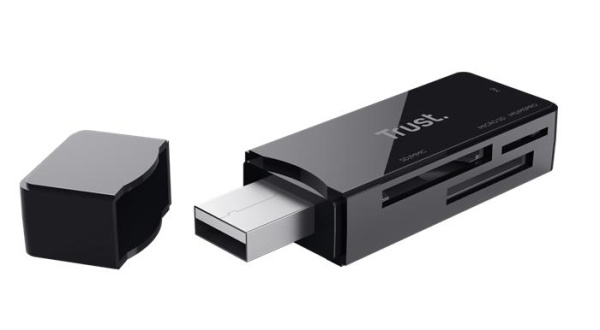 Čítačka kariet, pre SD + MicroSD kartu, USB 3.2 gen1, "TRUST Nanga", čierna 1