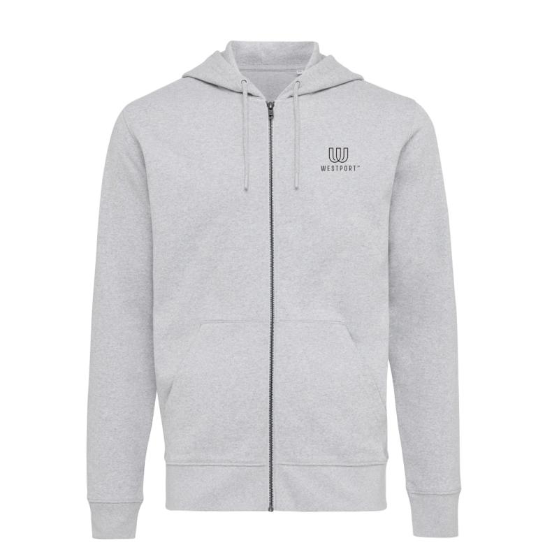 Mikina na zips s kapucňou Iqoniq Abisko z recykl. bavlny heather grey XXL 4