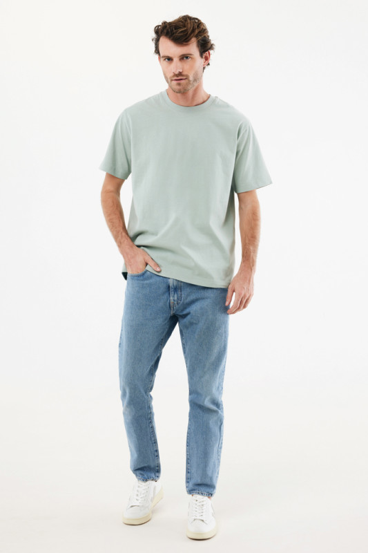 IQONIQ Nikko tričko z hrubej recyklovanej bavlny Iceberg green XS 5