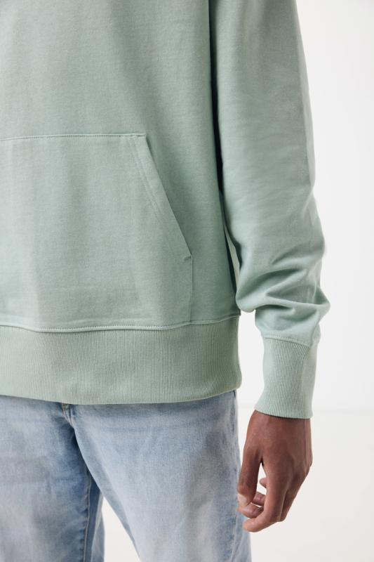 Mikina s kapucňou Iqoniq Yoho relaxed fit z recykl. bavlny Iceberg green M 8