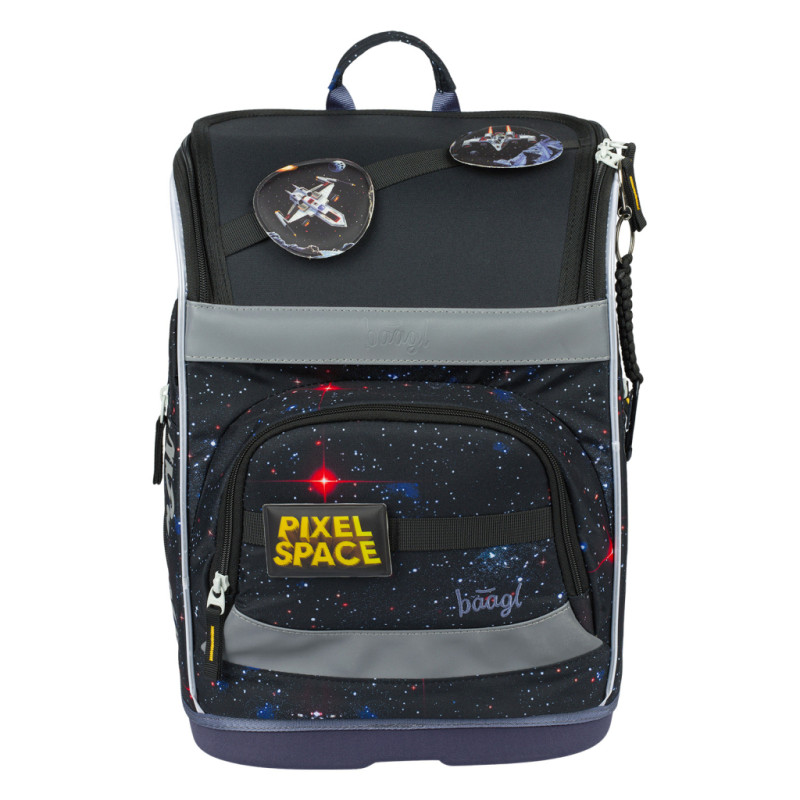 BAAGL Školská aktovka Zippy Plus Pixel Space