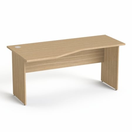 Písací stôl, s oblúkom, ľavé prevedenie, s drevenými nohami, 160x80 cm, MAYAH "Freedom SV- 1