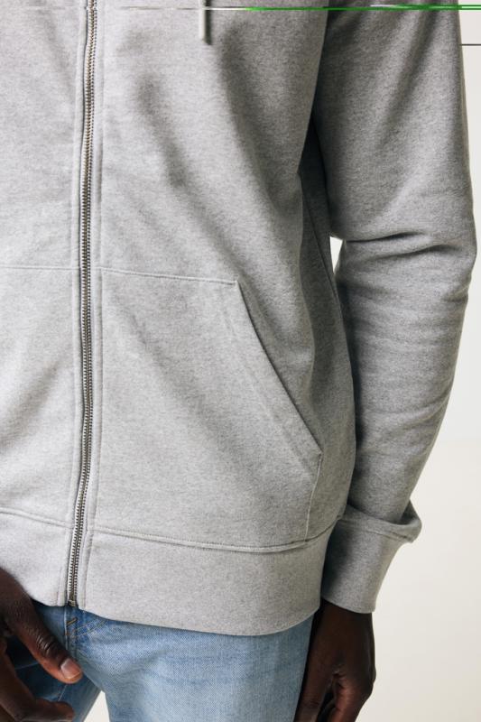 Mikina na zips s kapucňou Iqoniq Abisko z recykl. bavlny heather grey S 17