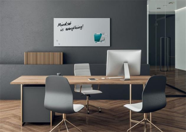 Magnetická sklenená tabuľa, 91x46x1,5 cm, SIGEL "Artverum® ", super biela 4