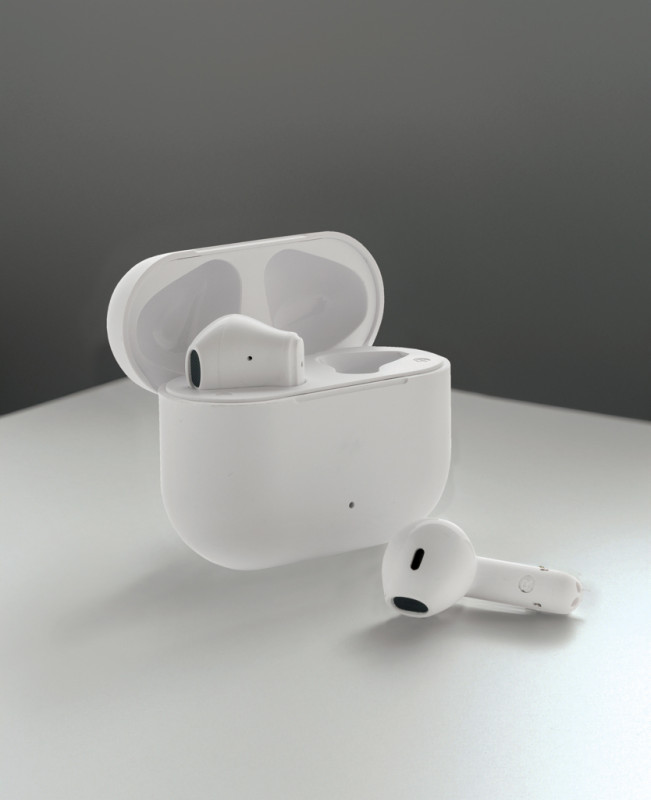 Tunevo bezdrôtové slúchadlá z recyklovaného plastu RCS biela 6