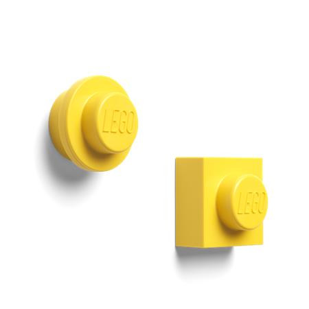 Magnetky, 2 rôzne tvary, LEGO, žlté 1