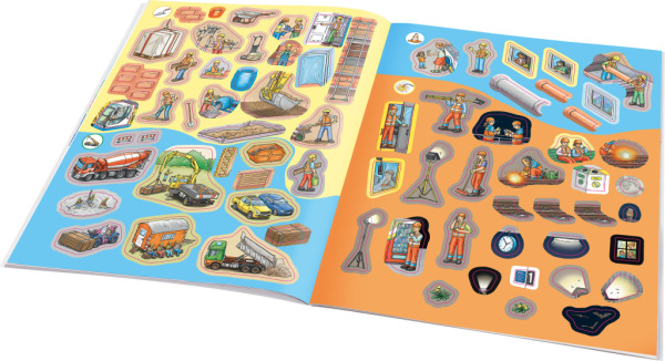 Môj prvý samolepkový zošit – STAVEBNÉ STROJE 3