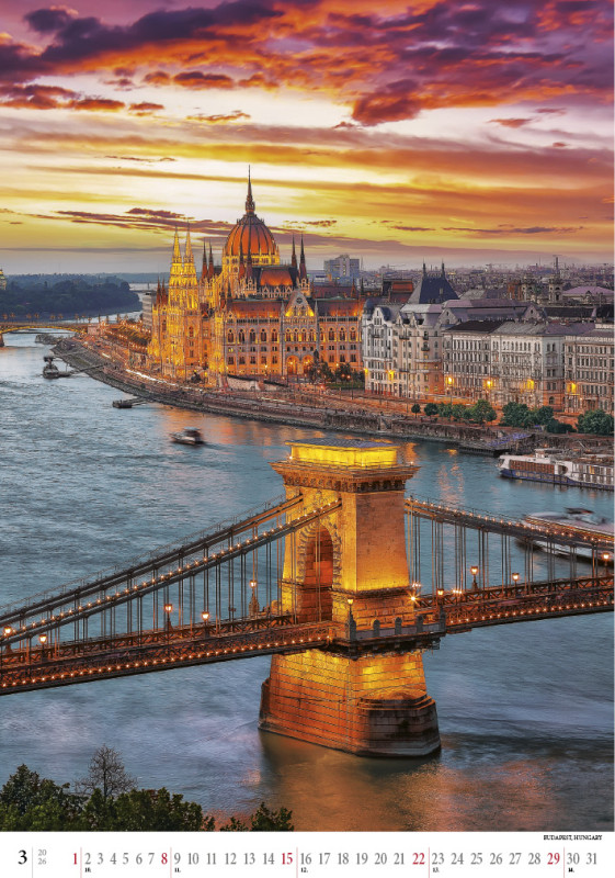 Nástenný kalendár Europe 2026 3