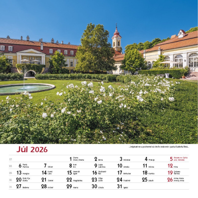 Nástenný kalendár Hrady a zámky Slovenska 2026 7