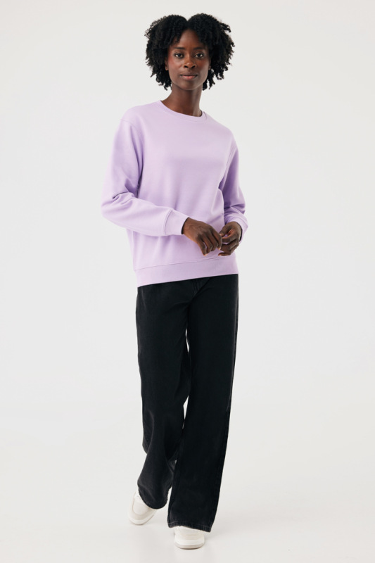IQONIQ Toria Unisex mikina s okrúhl. výstrihom z rec. bavlny lavender XS 10