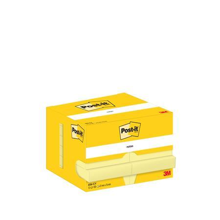 Samolepiaci bloček, 51x76 mm, 12x100 listov, 3M POSTIT, žltá