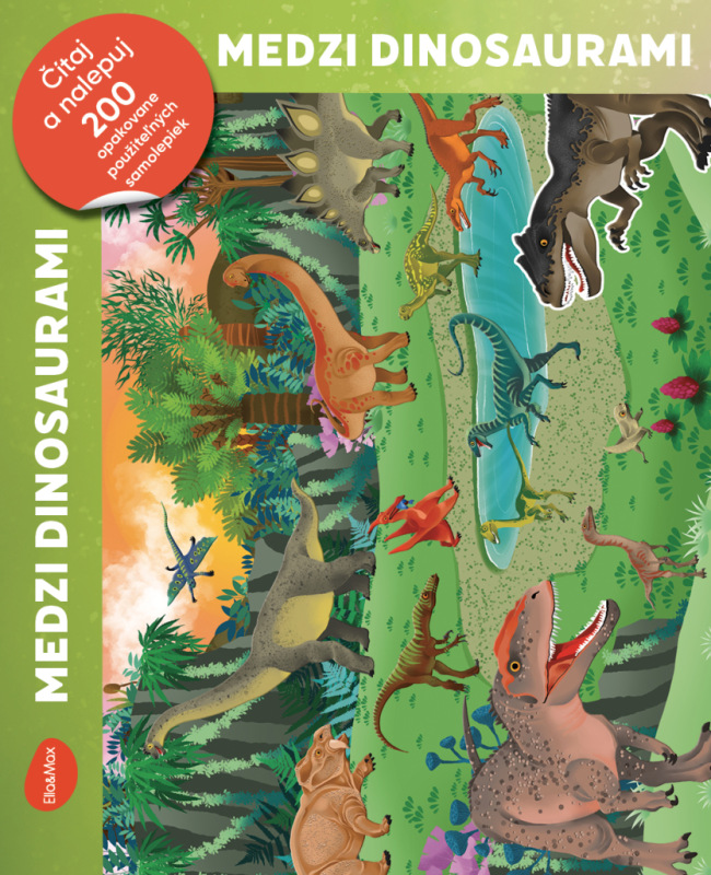 Čítaj a nalepuj – MEDZI DINOSAURAMI, kniha se samolepkami 5