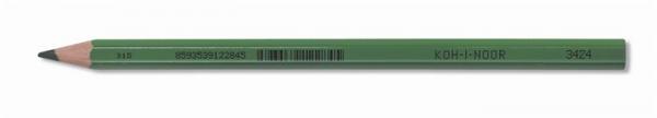 Farebná ceruzka, šesťhranná, hrubá, KOH-I-NOOR "3424", zelená