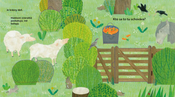 Kto sa to tu schováva? NA DVORE – Knižka s odklápacími okienkami 2
