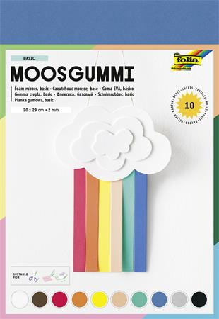Moosguma, 20x29 cm, 10 listov, FOLIA "Basic", 10 rôznych farieb 1