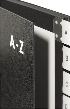 Rozraďovač, stolový, kartónový, A4, 24 priehradiek, A-Z, PAGNA "Classic", čierny 6