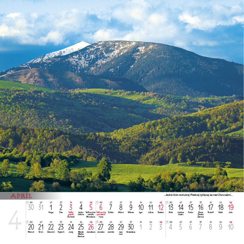 Nástenný kalendár Tatry 2026 4