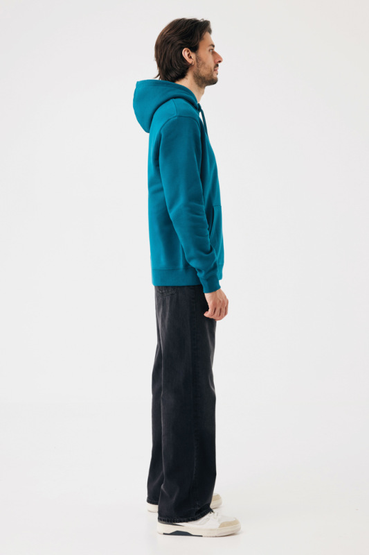 IQONIQ Joshua Unisex mikina s kapucňou z rec. bavlny dark teal XL 7