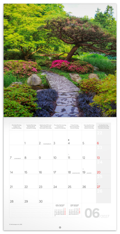 NOTIQUE Grid calendar Gardens 2027, 30 x 30 cm 1