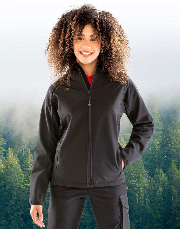 Dámsky recyklovaný 3-vrstvový softshell s kapucňou