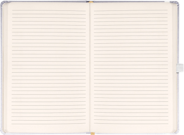 NOTIQUE Notes Balacron, strieborný, linajkovaný, 15 x 21 cm 1