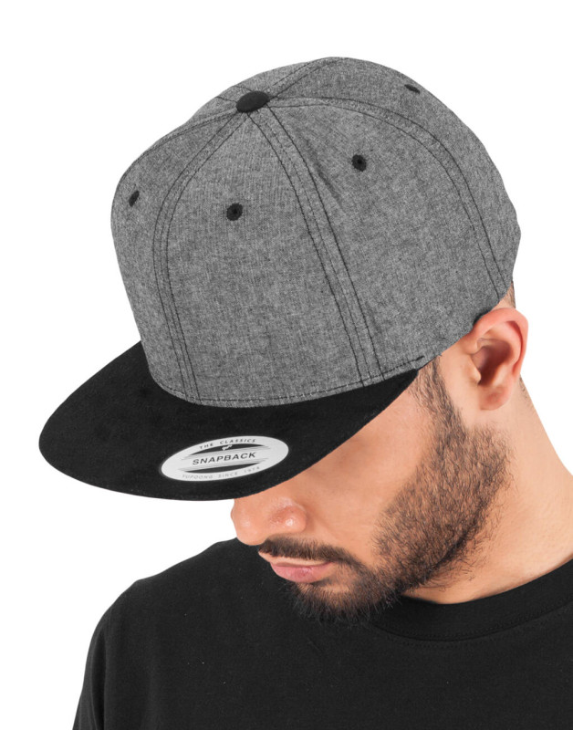 Chambray-Suede Snapback šiltovka