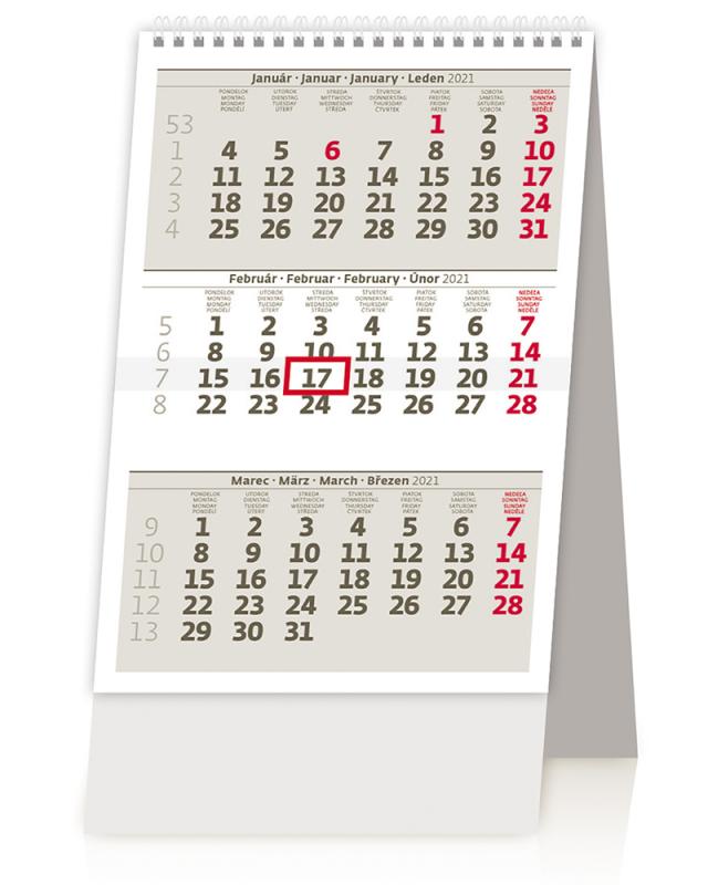 MINI tříměsíční kalendář/MINI trojmesačný kalendár