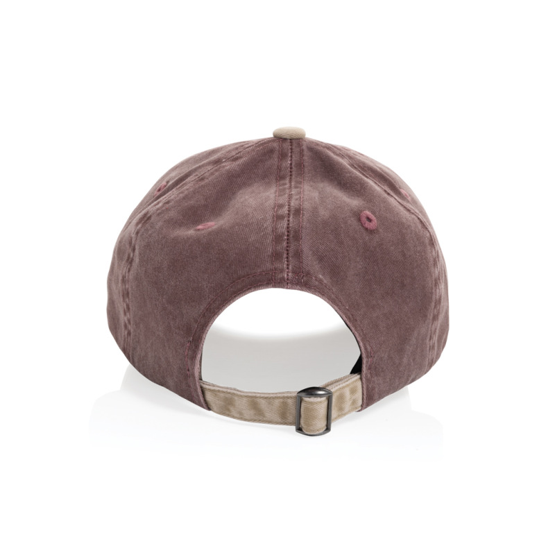 Dvojfarebná šiltovka BEAU AWARE™ Washed, 6 panelov, 270 g/m² maroon 5
