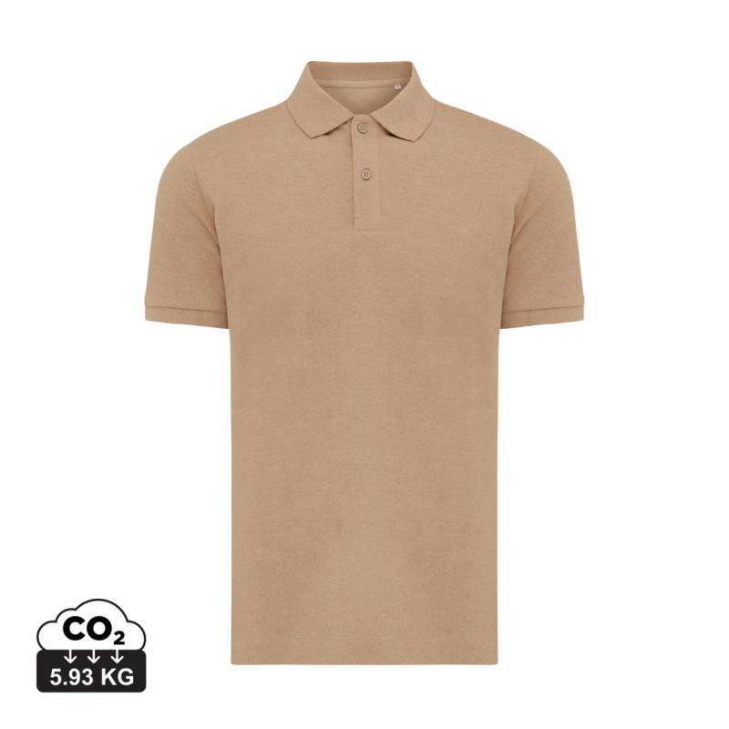 Polo tričko Iqoniq Yosemite z recykl. bavlny heather brown 4XL